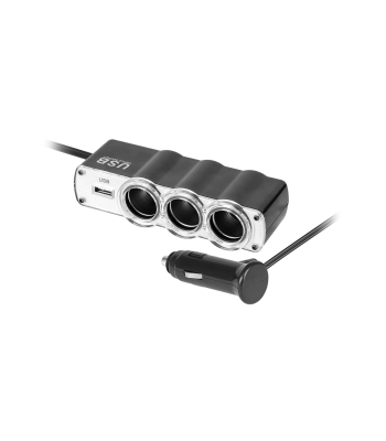 Autode sigaretisüütaja pesa jagaja kaabli ja USB-ga x3