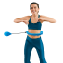 Smart Hula Hop treeningrõngas nupukeste ja raskusega, sinine, REBEL ACTIVE, 50 cm