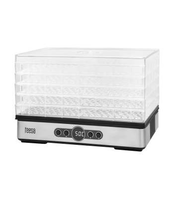 Seente, köögiviljade ja puuviljade kuivati TEESA, ekraan, kuuma õhu ringlus, 400 W, 5 alust