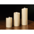 Suur LED-vahaküünal Ivory 76 x 230 mm