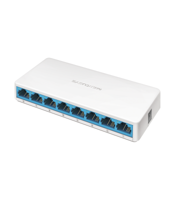 Võrgulüliti 8 RJ45-pordiga, 10/100 Mbps, Mercusys MS108, 127 x 60,3 x 22 mm