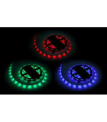 Rebel RGB LED-dioodiriba, veekindel, valge PCB, 150x5050 SMD, 5m