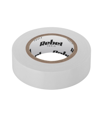 Kleepuv isoleerteip REBEL, valge, 0,13 mm x 19 mm x 10 yd