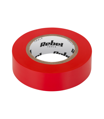Isolatsiooniteip REBEL, punane, 0,13 mm x 19 mm x 10 yd