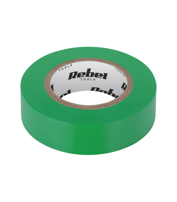 Kleepuv isoleerteip REBEL, roheline, 0,13 mm x 19 mm x 10 yd