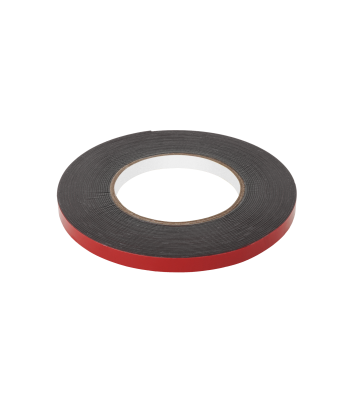 Kahepoolne vahtteip REBEL, must, 1 mm x 10 mm x 10 m