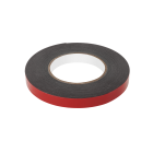 Kahepoolne vahtteip REBEL, must, 1 mm x 15 mm x 10 m