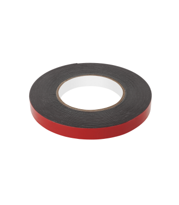 Kahepoolne vahtteip REBEL, must, 1 mm x 15 mm x 10 m