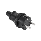 Saksa tüüpi pistik Kemot, kummist, must, 16A 250V IP44, 2237