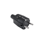 Saksa tüüpi pistik Kemot, kummist, must, 2209, URZ3174, 16A/250V
