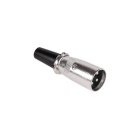 Isane mikrofonipistik, kaablile, kroomitud, XLR 3-pin
