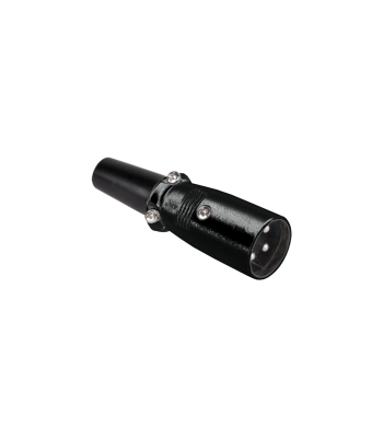 Mikrofonipistik, isane, kaablile, must, XLR 3-pin