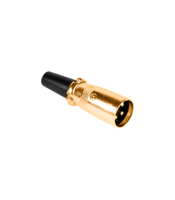 Mikrofonipistik XLR 3-pin, isane, kaablile, kullatud – GOLD