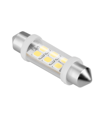 LED-autopirn, valge, 6xSMD, 12V, Sv8.5, 10*40