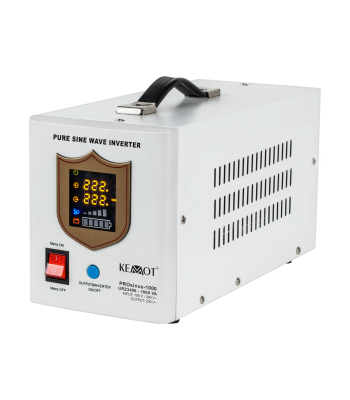 Avariitoiteallikas-inverter KEMOT PROsinus-1000 puhta siinuslaine ja laadimisfunktsiooniga, 12V 230V 1000VA/700W
