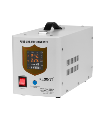 Varutoiteallikas puhta siinussignaali ja laadimisfunktsiooniga, KEMOT PROsinus-1500/24 24V 230V 1500VA/1050W