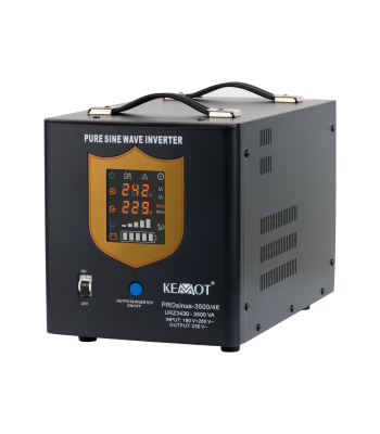 Avariitoiteallikas puhta siinuslaine ja laadimisfunktsiooniga 48V 230V 3500VA/2400W KEMOT PROsinus-3500/48