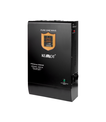 Avariitoiteallikas, puhta siinuslainega inverter ja laadimisfunktsioon, seinapealne KEMOT PROsinus-3500/48, 48V 230V 3500VA/2400W