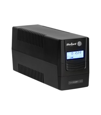 REBEL arvuti avariitoiteallikas UPS, 1000 VA / 600 W, 230 V, 50 Hz, LCD, USB, RJ45, Nanopower Plus 1000