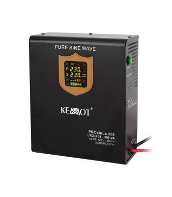 Seinale paigaldatav avariitoiteallikas KEMOT PROsinus-500 12V 230V 500VA/300W