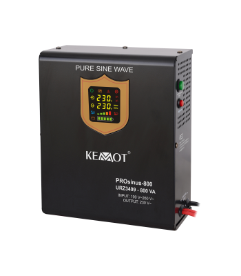KEMOT PROsinus-800 seinale paigaldatav avariitoiteallikas puhta siinuse ja laadimisfunktsiooniga 12V 230V 800VA/500W