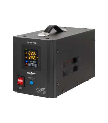Varutoiteallikas puhta siinussignaaliga inverteri ja laadimisfunktsiooniga 12V 230V 1000VA/700W Rebel POWER-1000