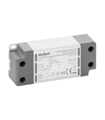 LED-valguskettide toiteallikas Rebel, 12V/1A max.12W IP20