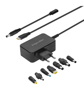 Universaalne toiteadapter Kruger&Matz Power Delivery funktsiooniga, 65 W, 7 otsikut