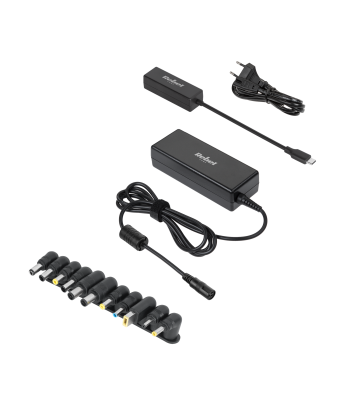 Universaalne toiteadapter Rebel automaatse pingevaliku ja Power Delivery funktsiooniga, 12 otsikut, 90 W, 15–20 V