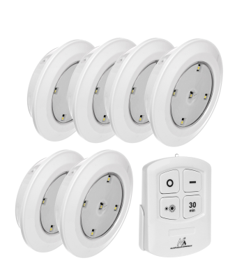 6 LED-lambi komplekt puldiga, patareitoide 3 x AAA, Maclean Energy MCE165