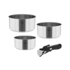 Roostevabast terasest pottide komplekt, Teesa COOK EXPERT SINGLE HAND