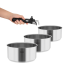 Roostevabast terasest pottide komplekt, Teesa COOK EXPERT SINGLE HAND