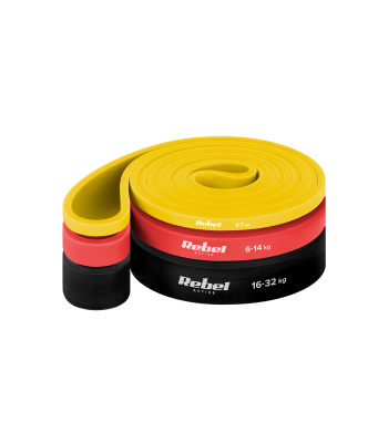 TPE treeningkummide komplekt Rebel Active – Power Band PT-S3, 4–32 kg, 3 tk
