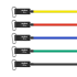 Vastupanukummide komplekt treeninguteks – REBEL ACTIVE Power Tube Set, 5 kummipaela, 5–80 kg