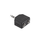 Jack-ühendus, plastik – 3,5 mm / 2 × 3,5 mm