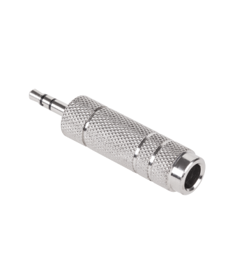 Jack-adapter, metallist ja nikeldatud, 3.5/6.3 METAL