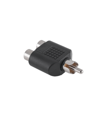 RCA-pistiku jagaja – 2 RCA-pesa, plastik, WT.-2xGN.RCA