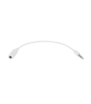 iPod/iPhone'i pistik kaablil, 3.5 mm pesa, valge