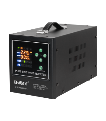 KEMOT puhta siinuslaine ja laadimisfunktsiooniga varutoiteallikas PROsinus-1000-LFP4, 12V/230V, 1000VA/700W