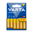 VARTA leelispatareid blisterpakendis – LONGLIFE LR06, 6 tk