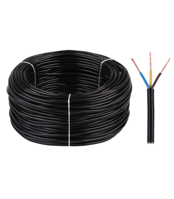 Must elektrikaabel, OMY 3x1, 300/300 V