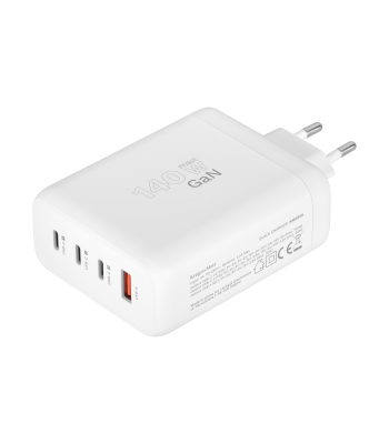 Kruger&Matz GaN-võrgulaadija Quick Charge’i ja Power Delivery toega, 140 W, KM0859