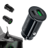 Kruger&Matz kahe USB-pordiga autolaadija, Quick Charge 3.0 ja Power Delivery, KM0870, 3100 mA