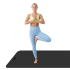 Võimlemismatt jooga, pilatese ja fitnessi jaoks, REBEL ACTIVE, 200 × 115 cm, paksus 1 cm