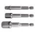 WUBER kuuskantvarrega padruniadapterite komplekt, 3 tk, 1/4″