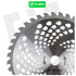 Volframkarbiidhammaste ja vähendusrõngaga lõikeketas võsalõikurile WUBER W00603 255 mm 40T