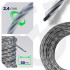 Tugevdatud keerutatud ruutprofiiliga trimmerijõhv WUBER +CORE W00612, 2.4 mm, 50 m