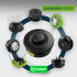 WUBER tugevdatud Click and Go trimmeripea võsalõikurile koos jõhviga – M10 x 1.25 RH, 3 m / Ø 2.4 mm, W00615