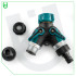 Metallist aiavooliku kahe väljundiga veejagaja adapteriga WUBER W00710, G 3/4″ (26,5 mm) ja G 1/2″ (21 mm)
