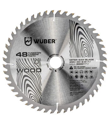 Puidu ketassaeketas WUBER W00736, 255x30 mm, 48T
